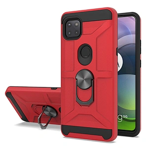 Protective hybrid PC TPU 2 in 1 360 ring holder smartphone case for Moto G 5G One 5G Ace