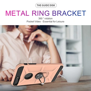 Rose gold tpu pc drop proof phone case with ring holder for iPhone 6 7 8 Plus 11 Pro Max