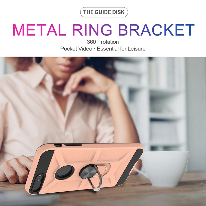 Rose gold tpu pc drop proof phone case with ring holder for iPhone 6 7 8 Plus 11 Pro Max