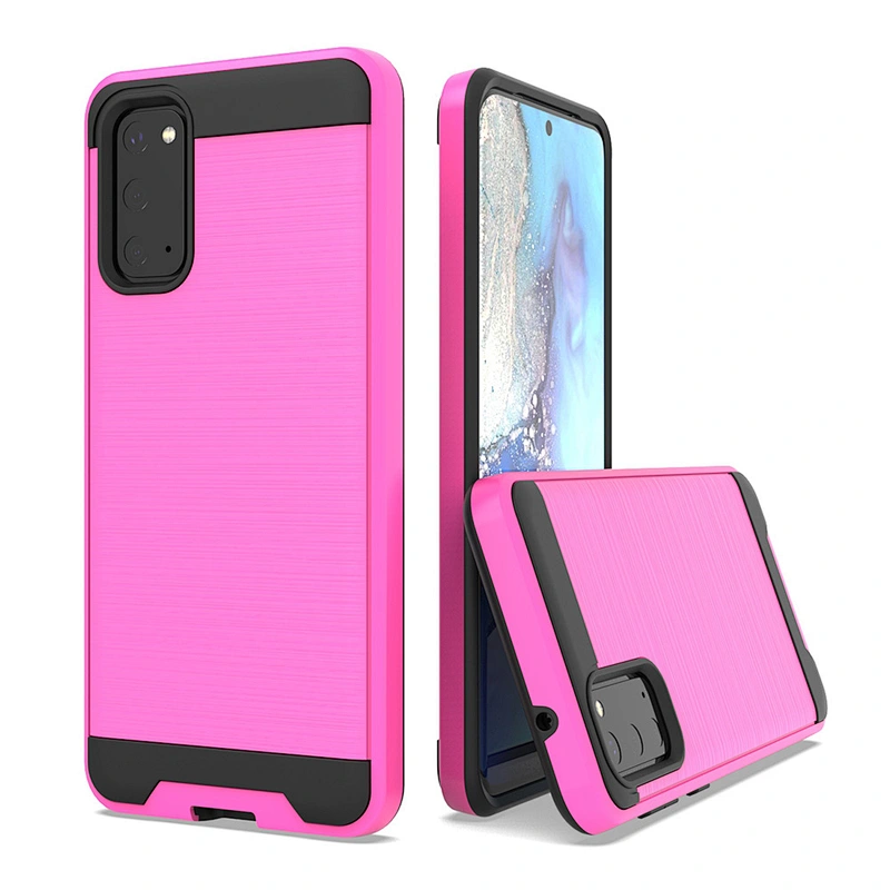 Accept Customized Phone Accessories Brushed Metal Mobile Cover Case for Samsung S20 Plus Ultra