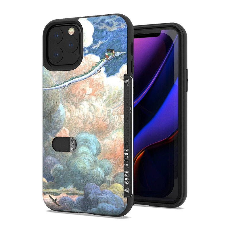 Multifunctional put in your credit card slot custom mobile phone back cover for iPhone 11 Pro Max