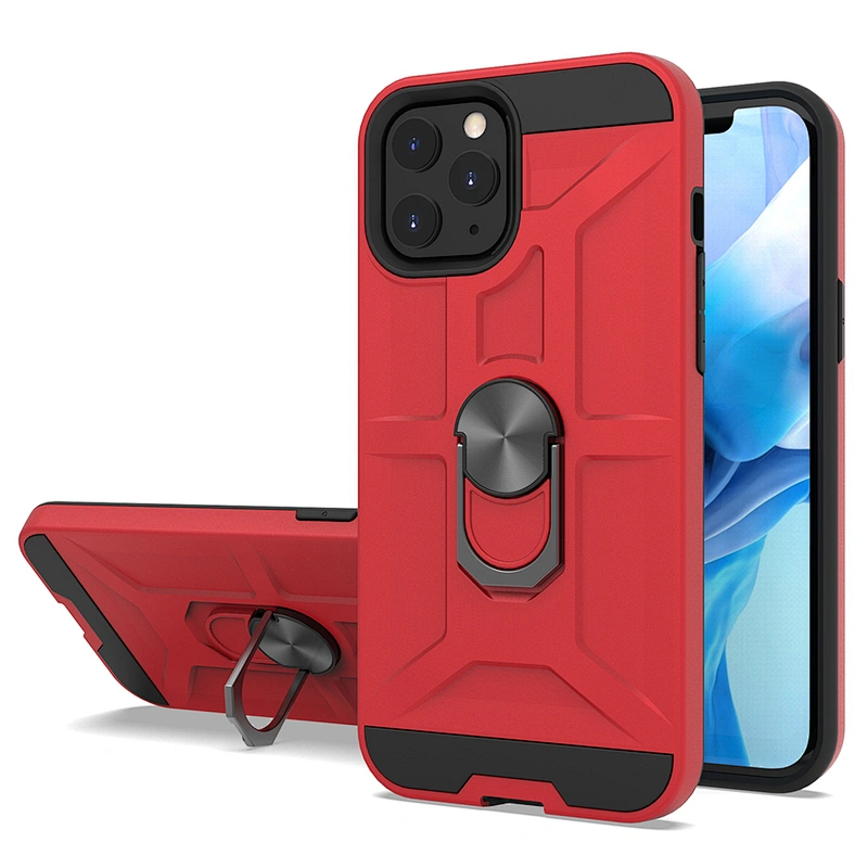 Anti scratch estuches mobile phone case with metal ring kickstand for iPhone 11 12 Pro Max