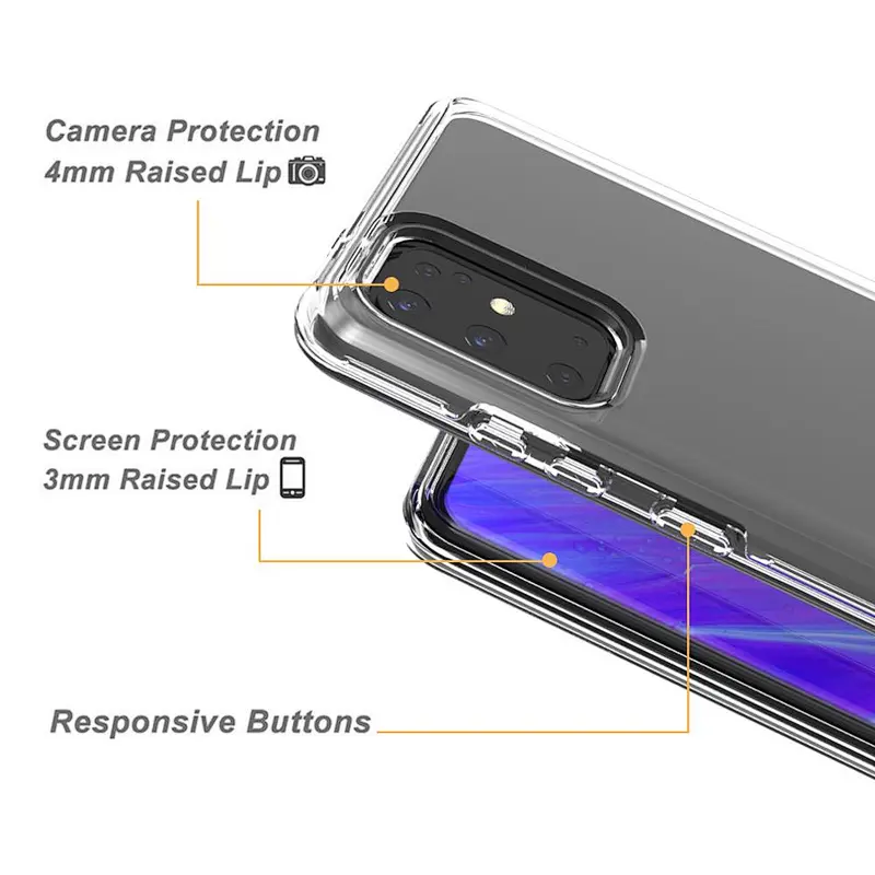 New product phone case with clear tpu pc low price phone cover for Samsung S11