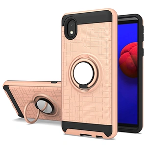 Hot products mobile accessories cell phone case covers with 360 degree ring holder for Samsung A01 Core