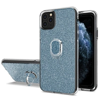 China factory fancy glitter smart phone cases with crystal mini ring for Apple iPhone 11 Pro Max