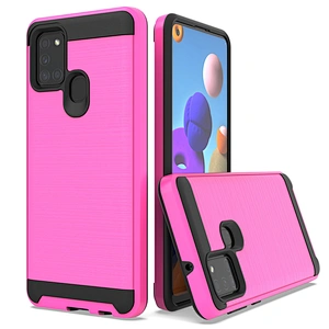Shockproof carbon fiber customized mobile phone case cover for Samsung A21S