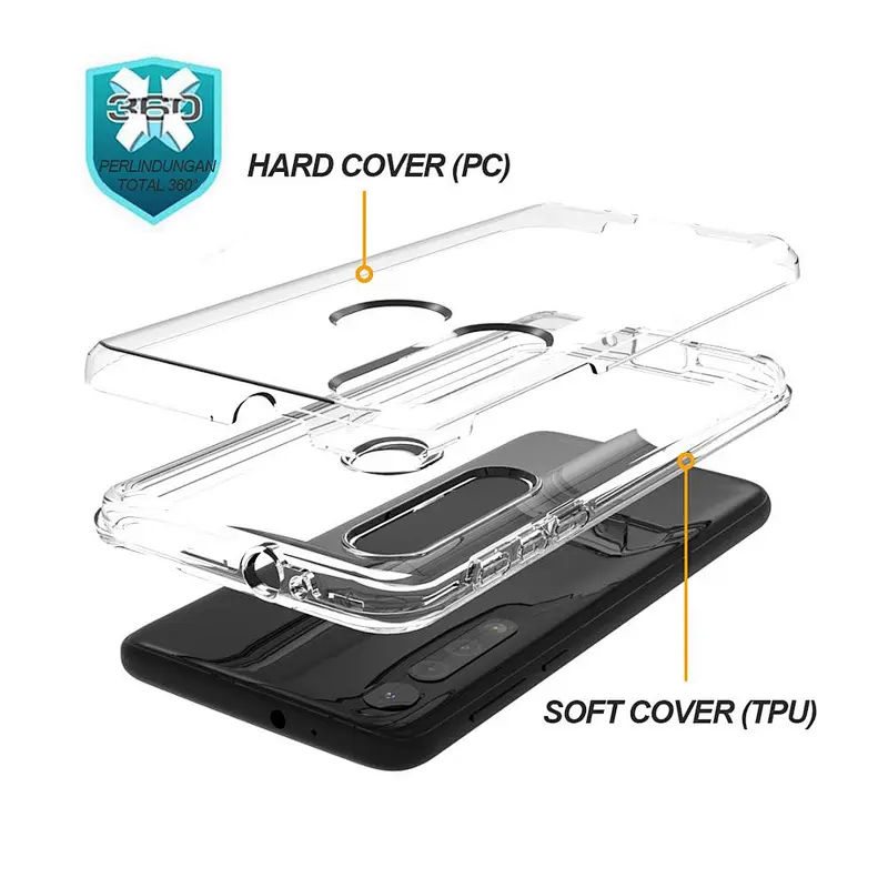 Transparent Shockproof Case newest model transparent phone cover for MOTO One Macro/G8 PLAY