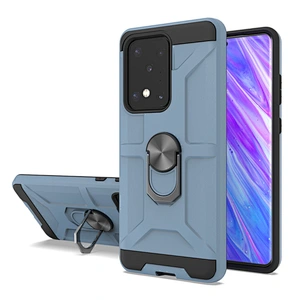 Anti Shock Matte Mobile Phone Case with Ring Kickstand for Samsung Galaxy S10 S20 Lite Plus Ultra
