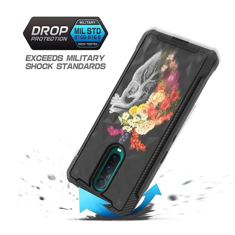 Luxury Mobile Phone Accessories for Oppo 2 in 1 Back Cover with Customized Sticker for Oppo F11