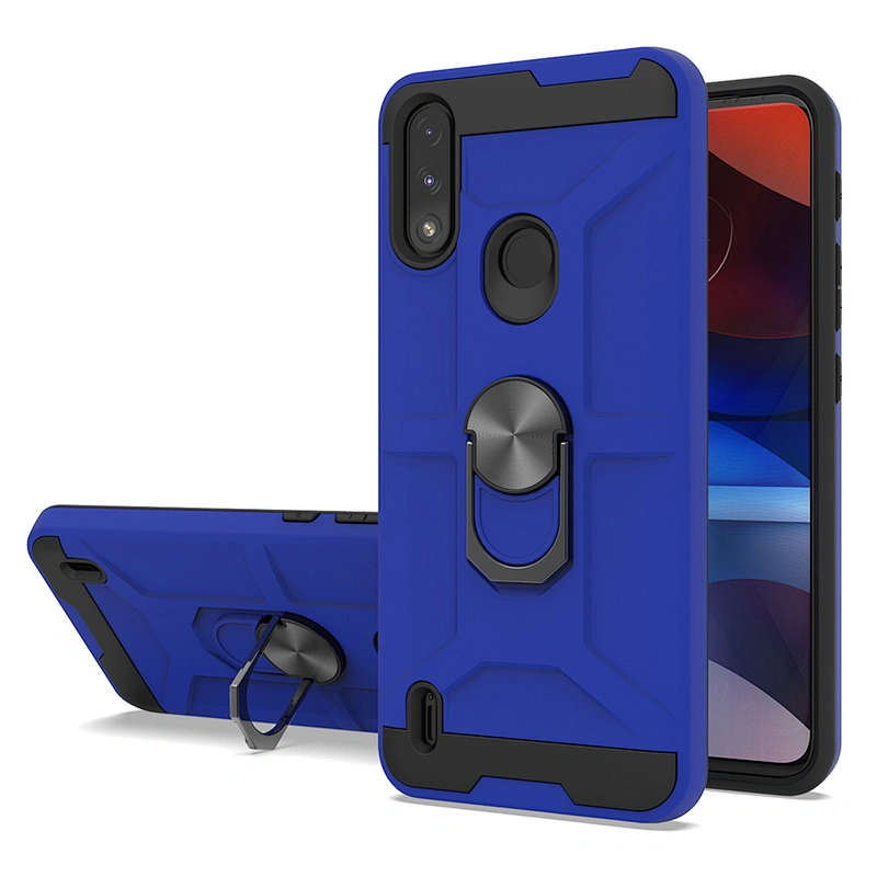 Custom logo matte finish mobile phone case cover with kickstand for Motorola E7 G Power 2021