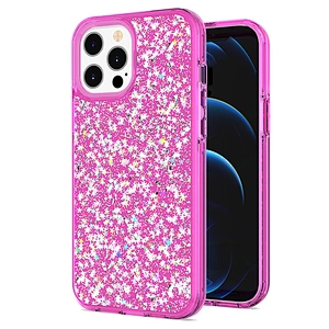 SitaMail Guangzhou TPU PC Cover Case 2 In 1 Epoxy Shinning Mobile Phone Shell For iPhone 12 Pro Max Mini