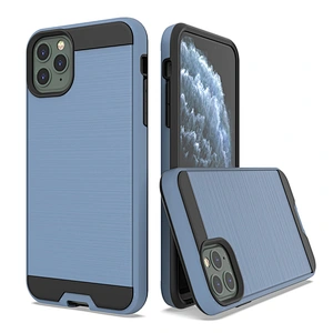 Brushed Metal 2 in 1 Combo Soft TPU Case Phone Covers For IPhone Xr Xs Max 11 Pro Max 12