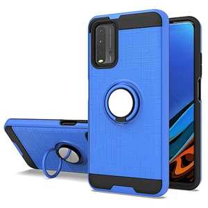 China supplier mobile phone cover case with 360 ring holder for Redmi 9 Power 9A 9C