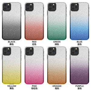 Women gradient Bling colors Flash Paper Shiny phone cases For IPhone 11 pro xs xr max 12