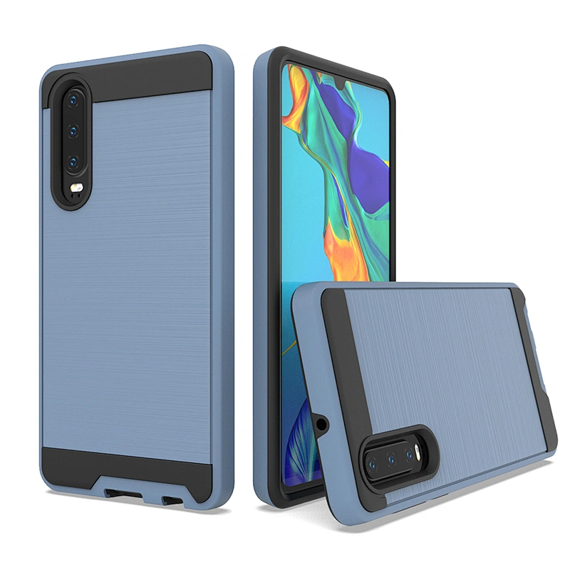 Full Protective Hard Mobile Phone case brushed metal Cell Phone Case for huawei P30