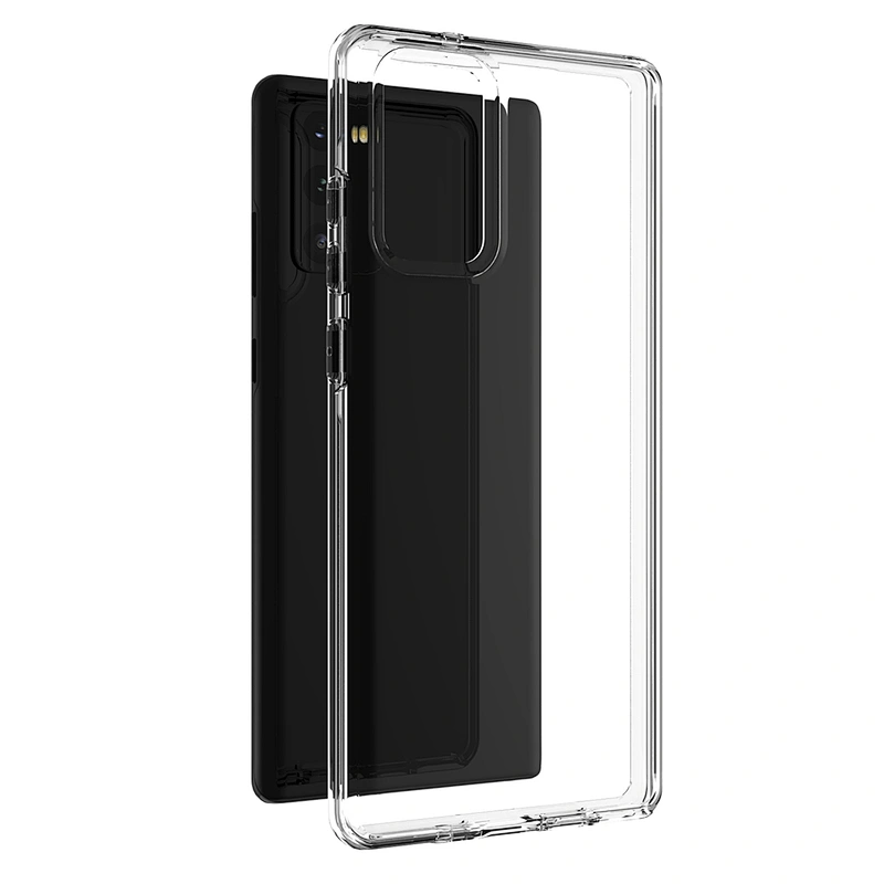 Sitemail Phone Accessories 2 In 1 Combo Back Cover Clear Transparent Case For Samsung A01 Core Note 20