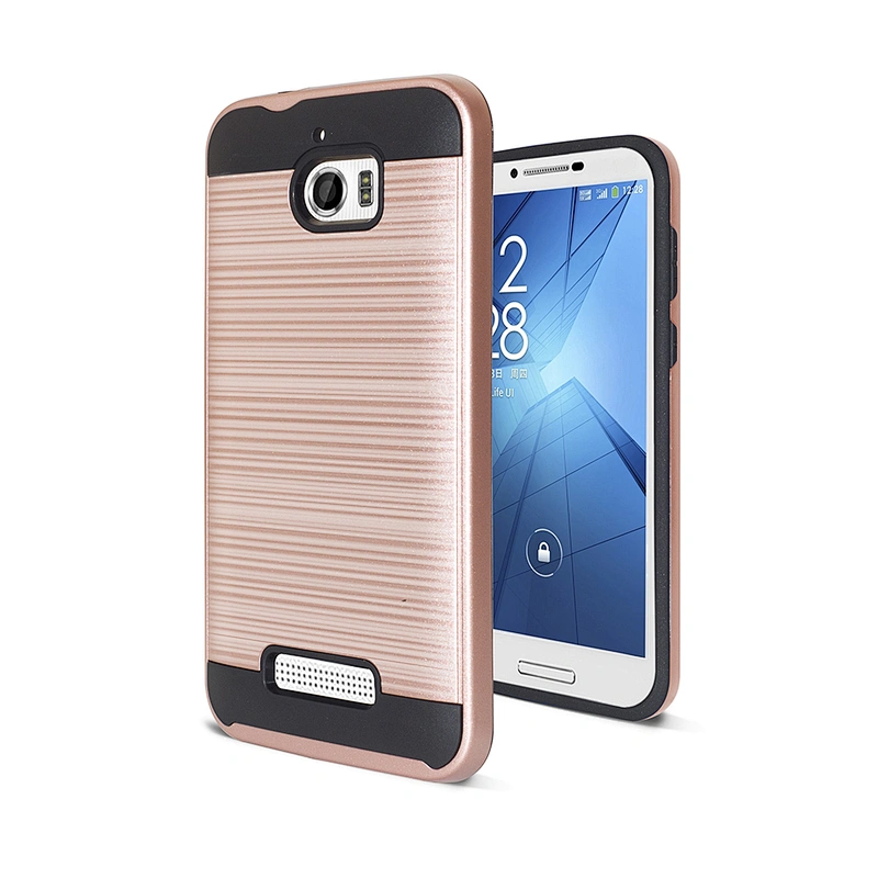 Shockproof Metal Brushed hair line Hybrid mobile phone case for Coolpad 3622A