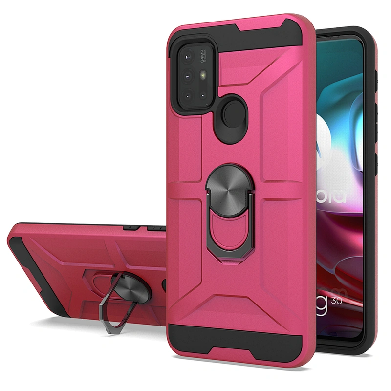 Multi functional metal ring kickstand cell phone case with logo for Motorola G 5G G10 G30
