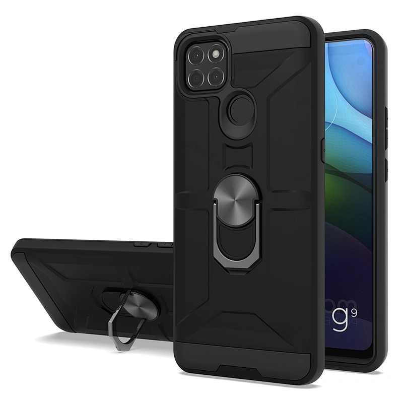 China wholesaler shock resistant mobile phone covers case with metal ring for Motorola G9 Power