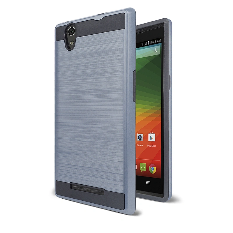 Hot selling Heat dissipation Brushed Metal TPU PC 2 in 1 phone case For ZTE blade A602 V9 vita Z970 A530