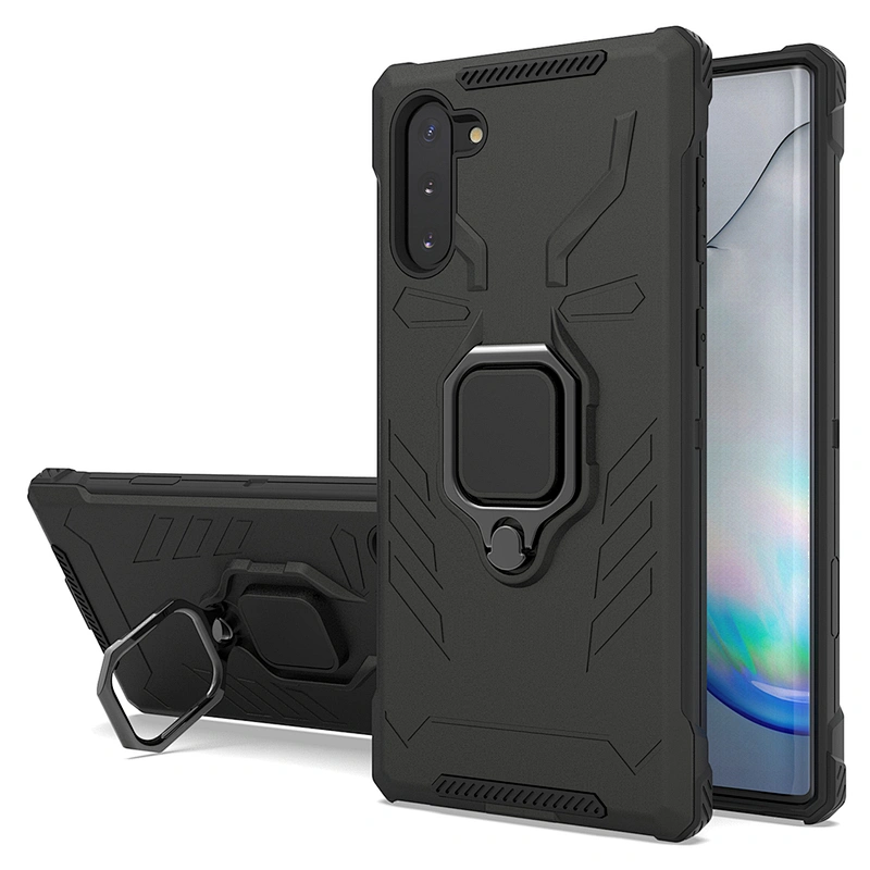 Magnetic ring kickstand mobile phone case back shell for Samsung Note 10 Plus 20 Ultra