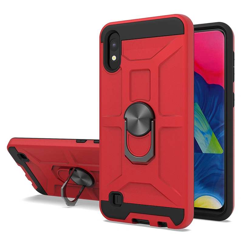 TPU PC 2 in 1 combo back cover phone case with metal ring for Samsung A10 A20 A30 A40 A50 A60 A70 A80 A90