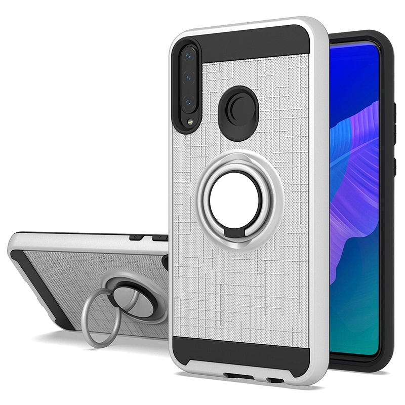 China factory glossy finish mobile phone case with 360 ring for Huawei P40 Lite E Y7P 2020