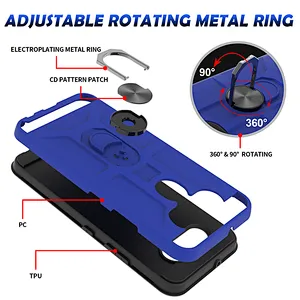 Ring holder men phone cover with stand phone cases For Motorola G Power 2020 E6 Play G Stylus G8 Play