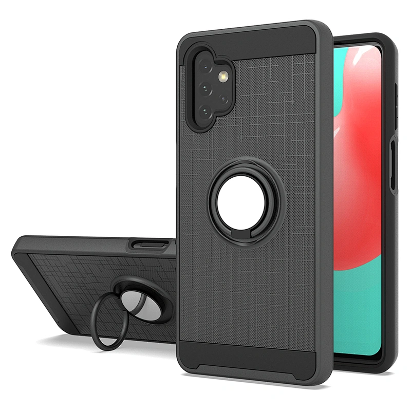 Wholesale mobile accessories cases phone cover with 360 ring for Samsung A12 A52 A72 A32