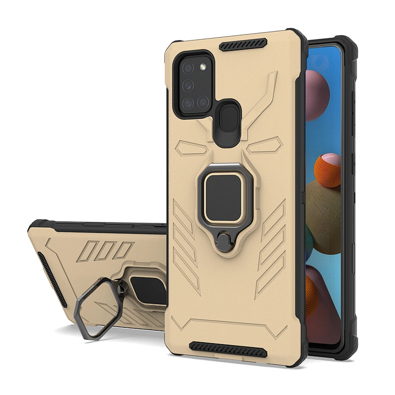 Amazon top selling shock proof cover mobile phone case with ring holder for Samsung A21S