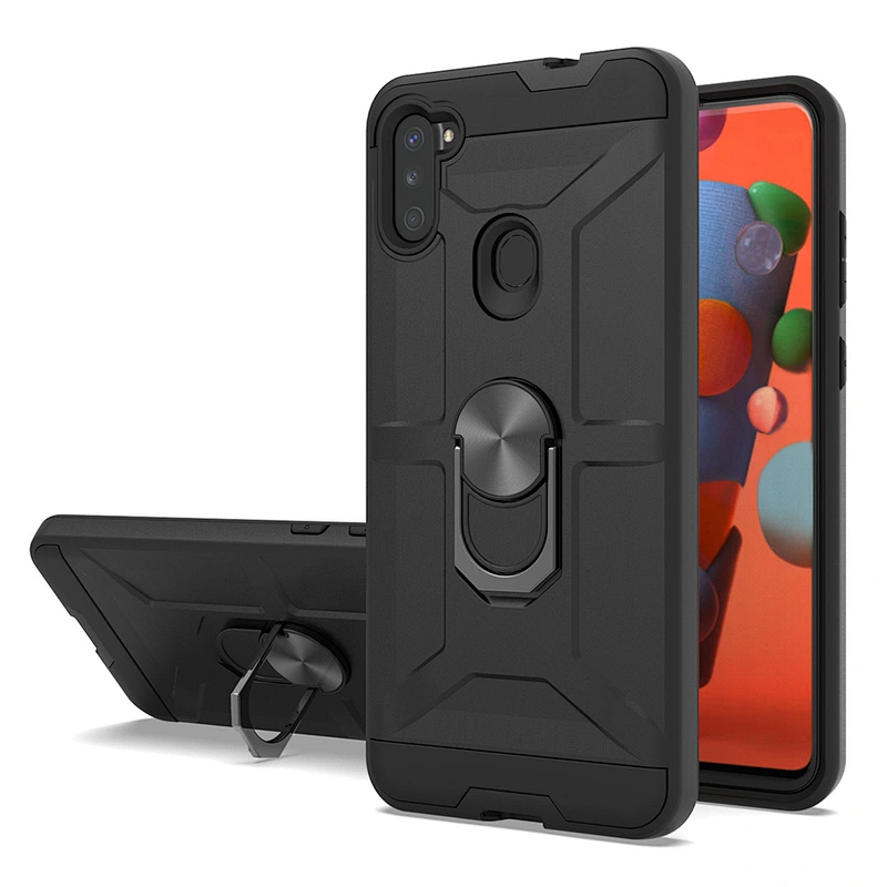Hard PC Soft TPU Cell Phone Case Accessories with Ring for Samsung A11 A21 A31 A51 A71