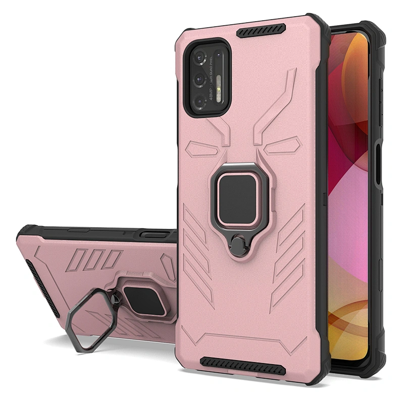 Anti shock holder back cover phone cases with metal ring stand for Mototola G Play Power Stylus 2021