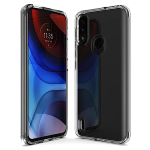 OEM logo 2 in 1 combo clear 3D high transparent phone cover case for Motorola E7 G Power 2021
