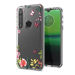 Good Quality phone case Protective printed TPU phone cover clear PC for Motorola One Macro/G8 PLAY
