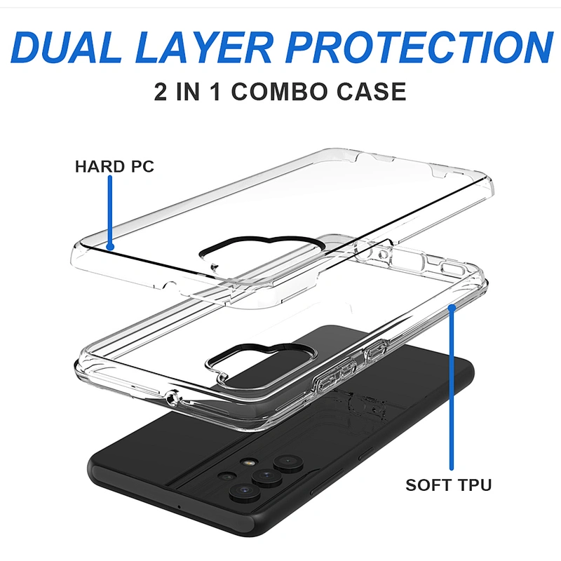Durable clear transparent mobile phone cover case for Samsung Galaxy A52 A72 A32 4G 5G