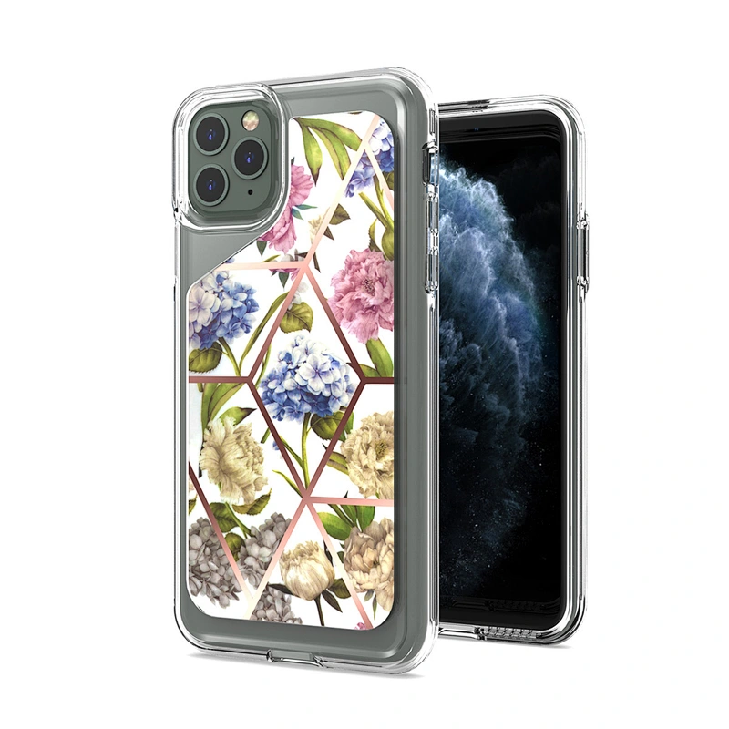 Custom Printed Transparent Marble Mobile Back Cover Clear Phone Case for IPhone 11 pro Max