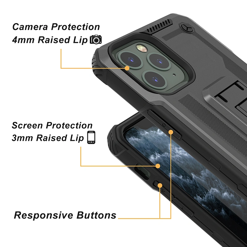 Top sale kickstand caja del telefono movil contraportada for SAMSUNG A20 J4 plus S10E A51 A71