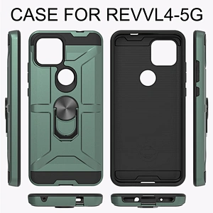 High quality useful phone case back cover with ring kickstand for TCL Revvl 4 Plus 5G