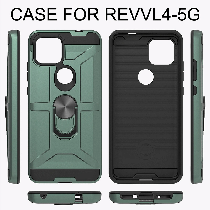 High quality useful phone case back cover with ring kickstand for TCL Revvl 4 Plus 5G