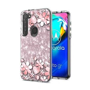 3 in 1 pink color Custom printed case for cell phone cover case for Motorola G power 2020 G8 power Lite