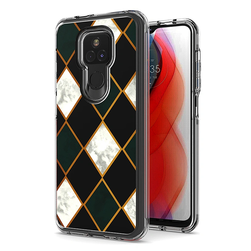2021 new product custom IMD PC tpu marle phone case back cover for Motorola G play 2021