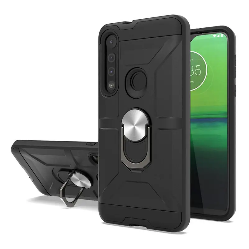 Hot sales TPU PC Magnetic Kickstand Cover phone case for MOTO One Macro/G8 PLAY