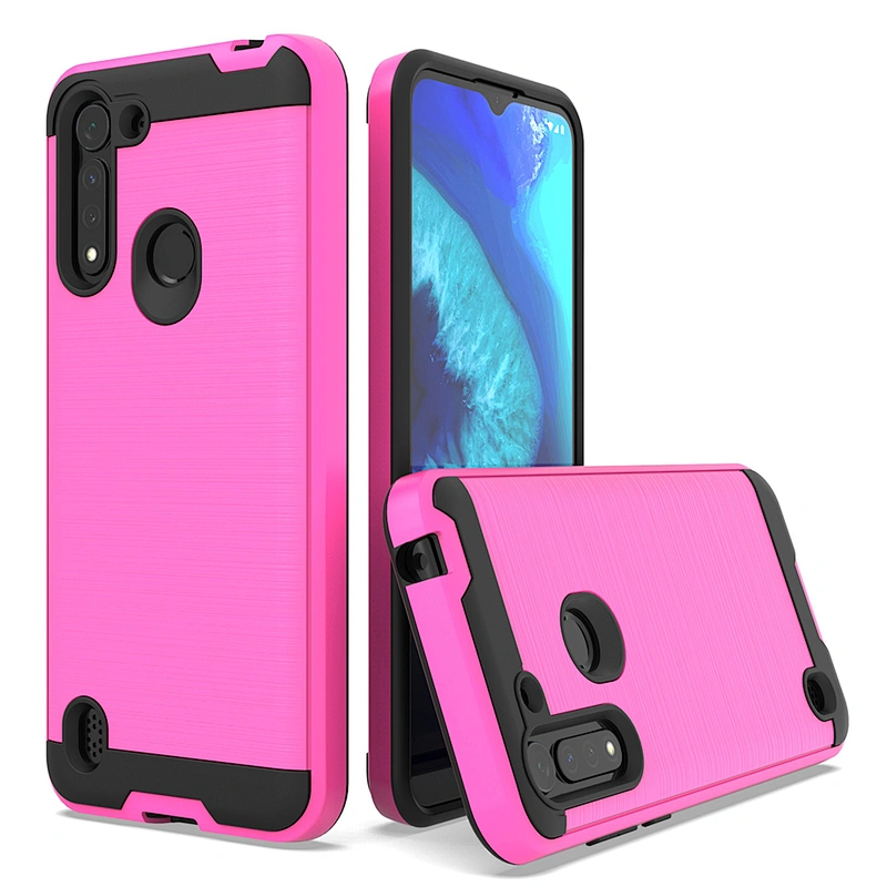 Shockproof Brushed Metal Case Phone Covers For Motorola G8 Power lite E6S one fusion plus