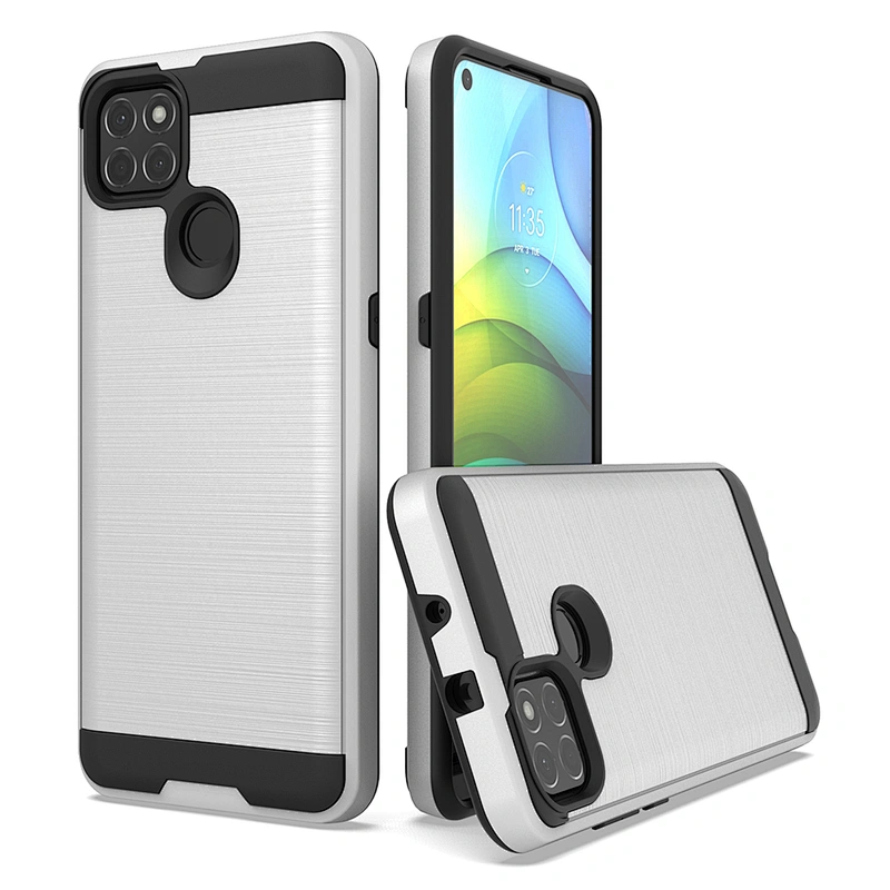 Android model fundas brushed metal design cell phone cases covers for Motorola G9 Power