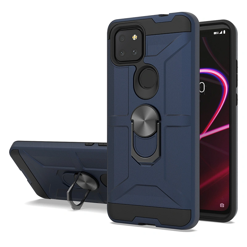 Adjustable Rotating Metal Ring Holder Screen Protector Phone Covers For TCL Revvl 4 Plus 5G