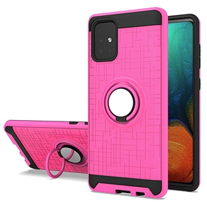 Anti scratch rose gold phone case with 360 rotating ring holder for Samsung Galaxy A71