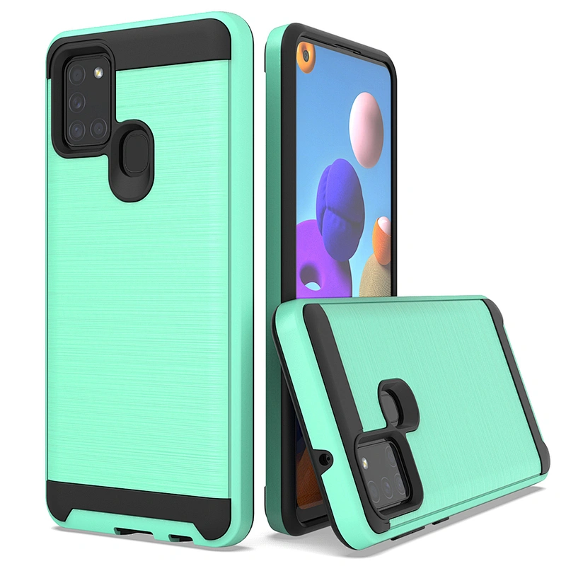 Hot Selling Customized Logo Brushed Metal Phone Case For Samsung A42 S30 PLUS Ultra M31 A12