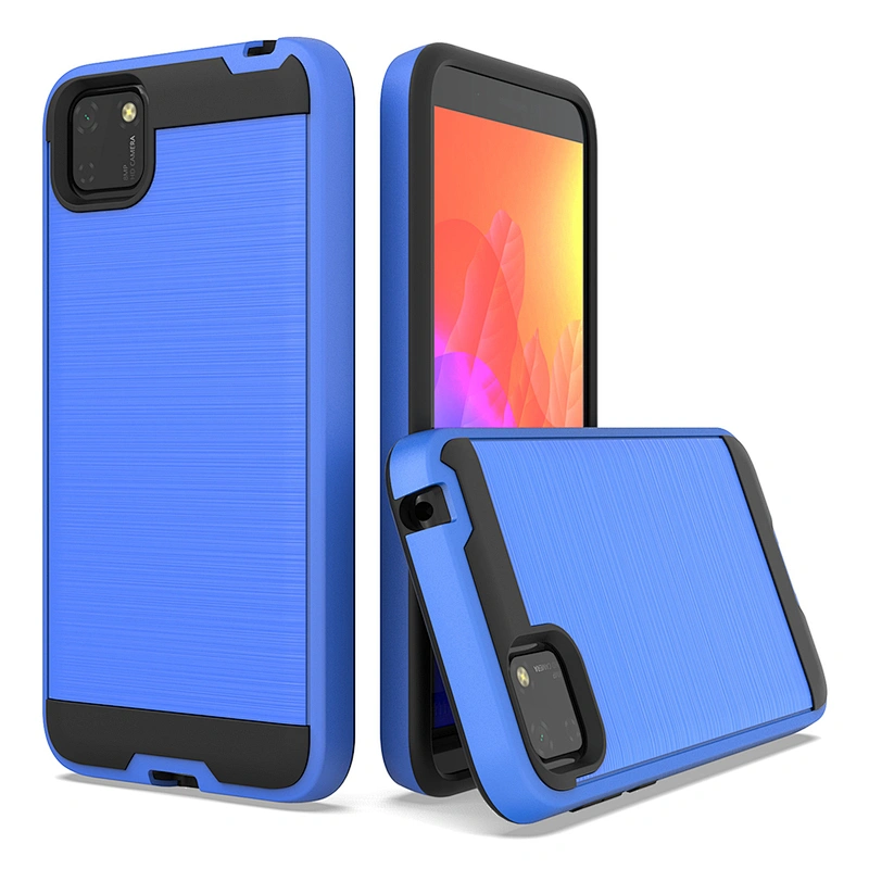 wholesale tough PC TPU Brushed metal case for Huawei P40 lite Nova 7i Y8S Y5P Y6P Y7P