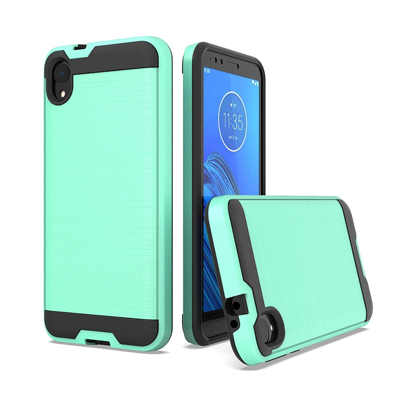 Brushed metal phone case Slim Simple cell phone case For Motorola Moto E6 E6 plus E6 play Case