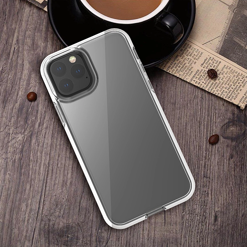 Clear cell phone cases with edges PC TPU back cover for Iphone SE2 11 pro MAX XI XS MAX